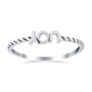 You Band Oxidized Solid 925 Sterling Silver Thumb Ring (3.5mm)